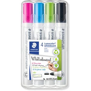 Boîte de 4 marqueurs Lumocolor WB 2 mm Boîte de 4 marqueurs Lumocolor WB 2 mm