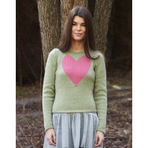 Patron tricot - Pull (manches longues avec motif coeur) Patron tricot - Pull (manches longues avec motif coeur)