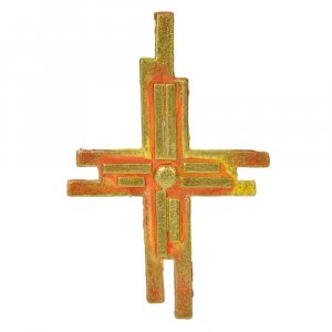 Décorations en cire - Croix JauneRouge (110x63 mm) Décorations en cire - Croix JauneRouge (110x63 mm)