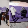 Image client Tissu d'ameublement Vinyle / Cuir Artificiel Violet - 140 cm