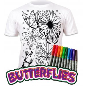 Colorie ton T-shirt - Papillons - 9-11 ans Colorie ton T-shirt - Papillons - 9-11 ans