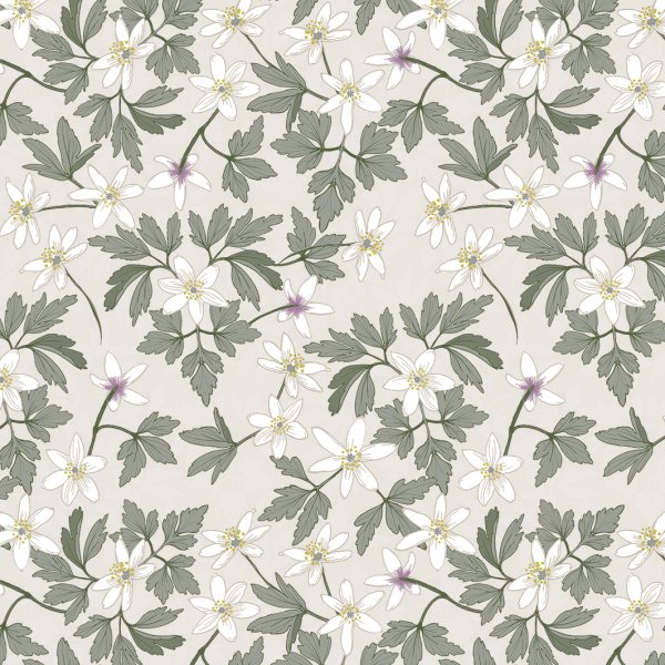 Bche PVC  Motif Anmone - Beige