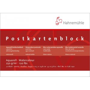 Bloc aquarelle Carte postale 250g brut - 10,5x14,8cm Bloc aquarelle Carte postale 250g brut - 10,5x14,8cm