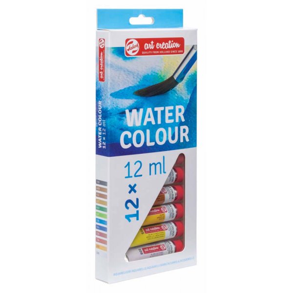 Peintures aquarelle Art Creation 12 ml - 12 couleurs