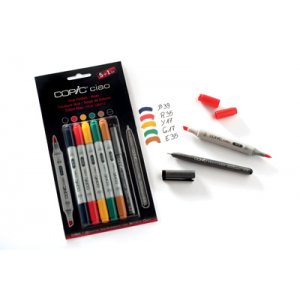 Coffret Copic Ciao 5+1 - Teintes Coffret Copic Ciao 5+1 - Teintes