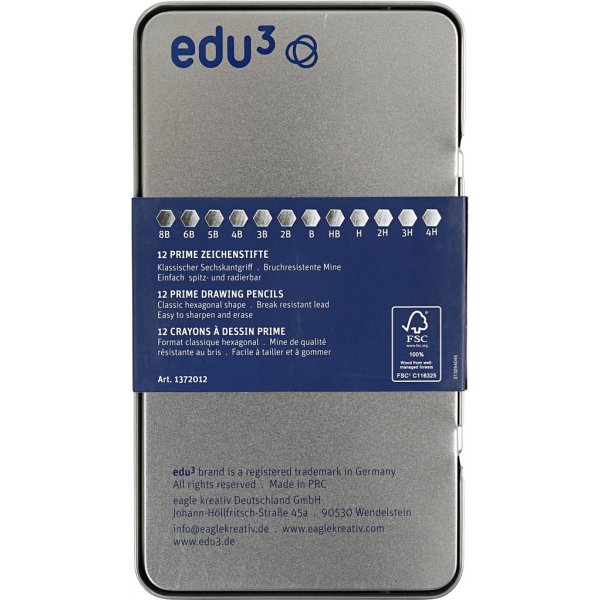 Crayons à dessin Edu - 4H-8B - 12 pcs Crayons à dessin Edu - 4H-8B - 12 pcs