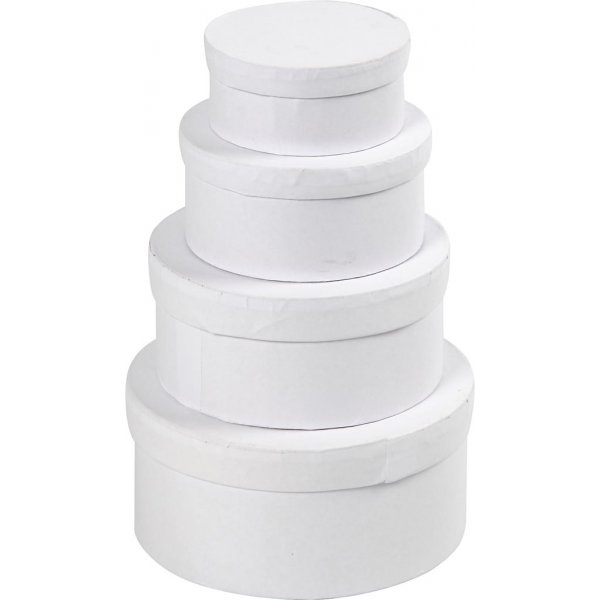 Papaskar rond - blanc - 4 pcs