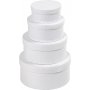 Papaskar rond - blanc - 4 pcs