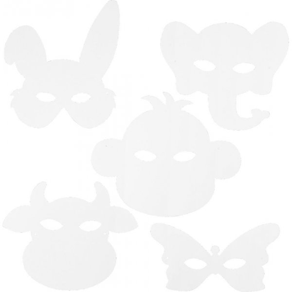 TeaCH Me - figurines en carton - Masques d'animaux - 16 pcs