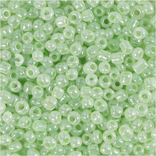 Perles de rocaille - vert tendre - 25 g