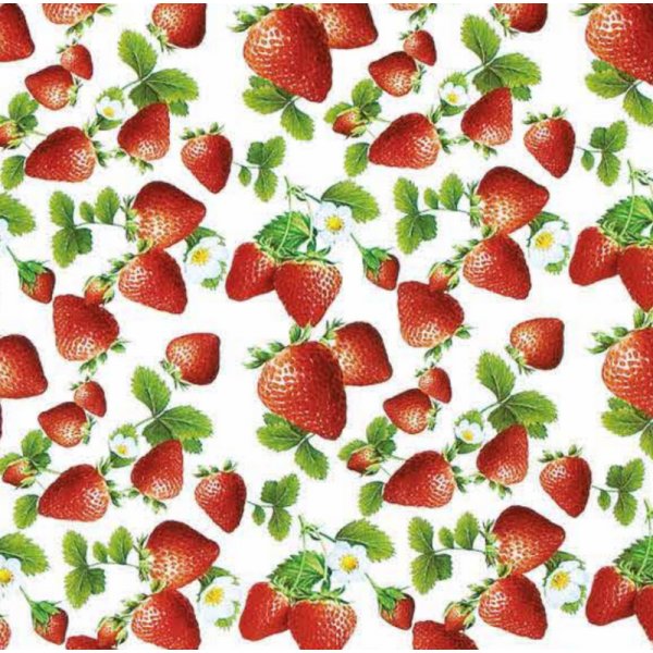 Toile cire lgance fraises