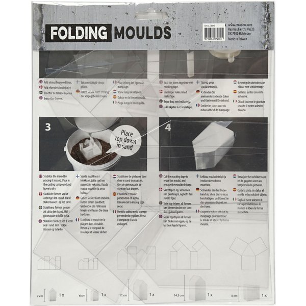 Moules - transparents - maisons et triangles - 5 pcs Moules - transparents - maisons et triangles - 5 pcs