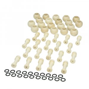 Manche en bois pour 1 aiguille à feutrer - paquet de 20 - 3 pièces non assemblées Manche en bois pour 1 aiguille à feutrer - paquet de 20 - 3 pièces non assemblées