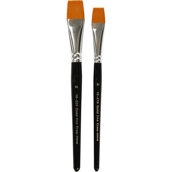 Pinceaux Gold Line - non. 16+20 - assiette - 2 pices
