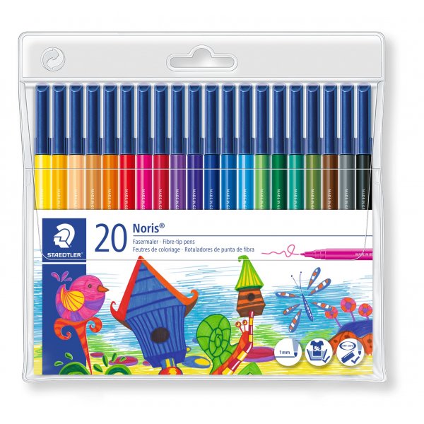 Stylos  pointe fibre Noris - 20 stylos