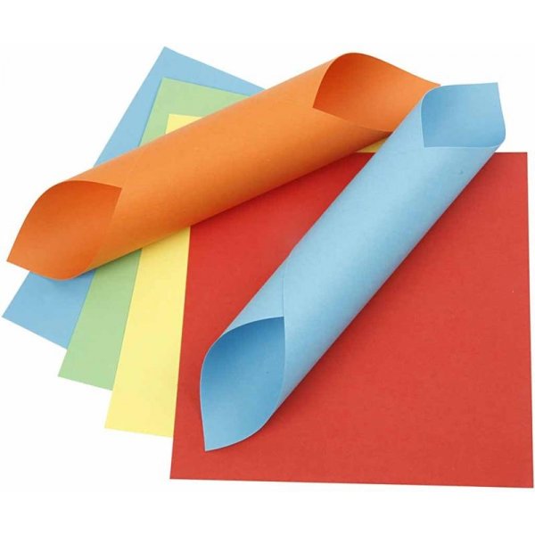 Papier origami - couleurs mlanges - 15 x 15 cm - 5 x 10 feuilles