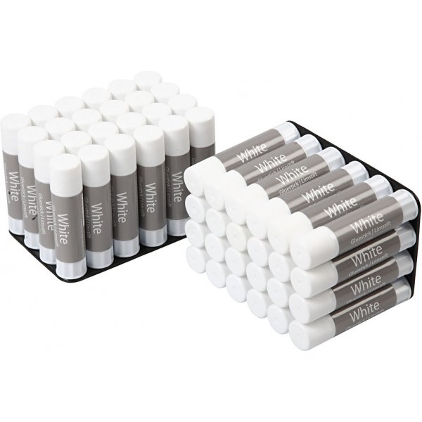 Bton de colle blanche - 48 pcs