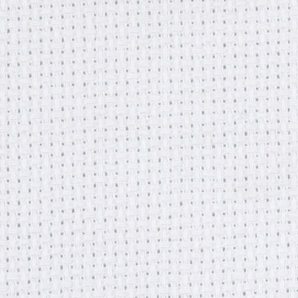 Tissu  broder Ada extra doux - blanc - 50x50 cm, 70 carrs par 10 cm