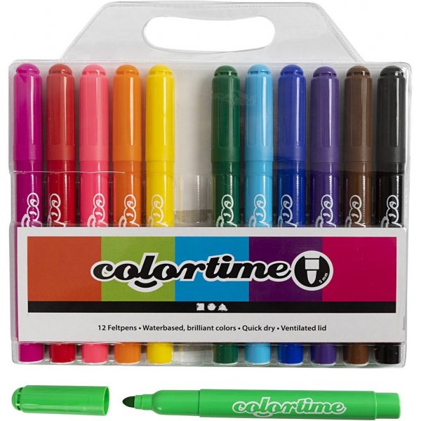 Crayons Colortime - couleurs standards - 2 mm - 12 pcs Crayons Colortime - couleurs standards - 2 mm - 12 pcs
