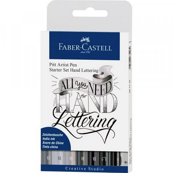 Stylo  dessin Faber-Castell PITT Artist Handlettering - set de dmarrage