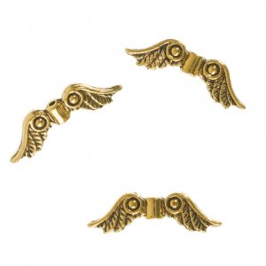 Pack de 10 perles ailes - doré Pack de 10 perles ailes - doré