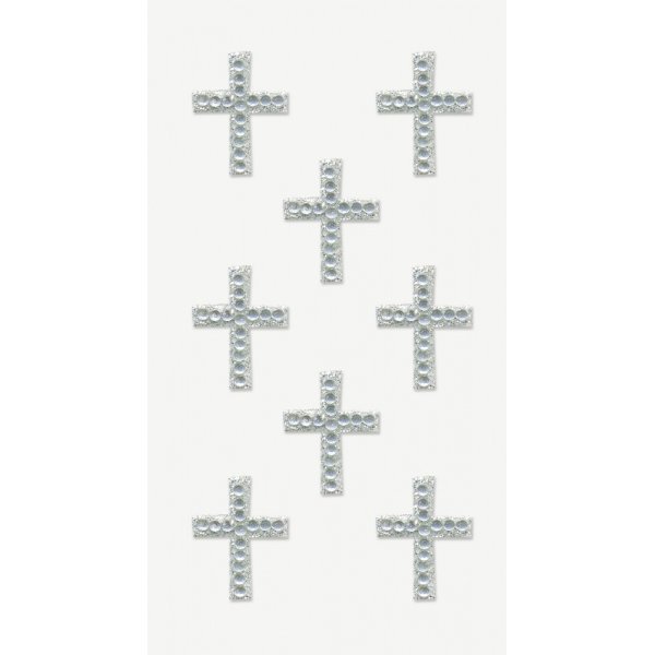 Stickers avec strass - Croix - cristal