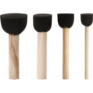 Pinceaux pour pochoirs en mousse - 4 pcs Pinceaux pour pochoirs en mousse - 4 pcs