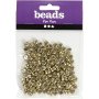 Perles lettres - dores - 7 mm - env.