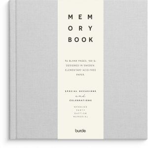 Livre de souvenirs textile non doublé gris non doublé Livre de souvenirs textile non doublé gris non doublé