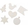 Figurines en bois - Motif de Noël - 24 pcs