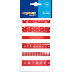 Mélange de rubans de satin - 6 pcs Mélange de rubans de satin - 6 pcs