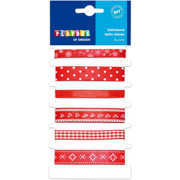 Mlange de rubans de satin - 6 pcs