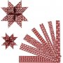 Bandes toiles - rouge - blanc - 6,5+11,5 cm - 60 bandes