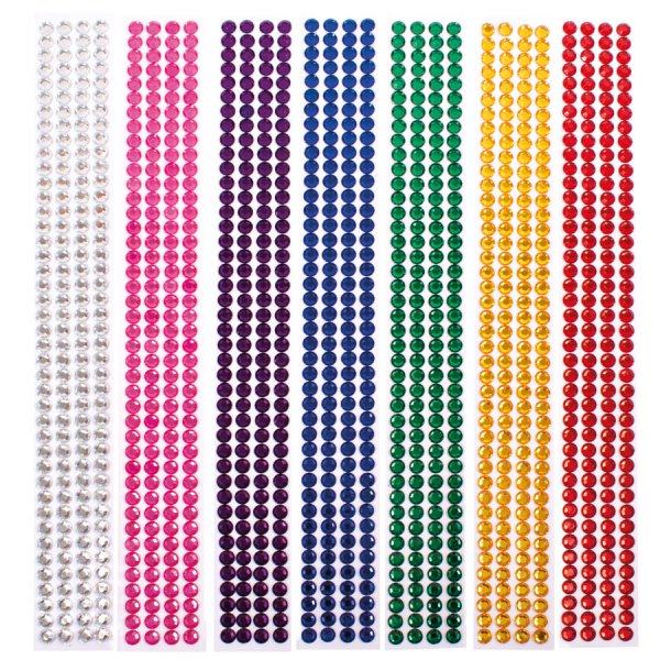 Pierres de cristal - 8 mm - 7 couleurs x 168 pcs