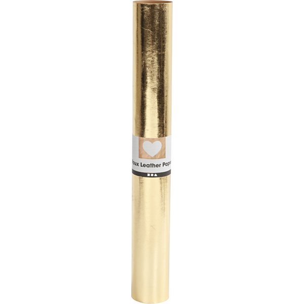 Papier cuir - or - uni, feuille - 1 m Papier cuir - or - uni, feuille - 1 m