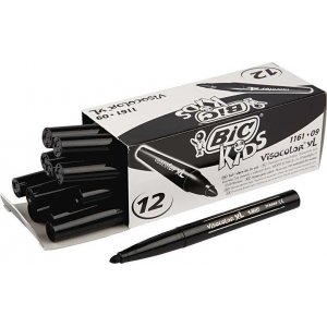 Marqueur de couleur Visa - 3 mm - Noir - 12 pcs Marqueur de couleur Visa - 3 mm - Noir - 12 pcs