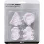 Emporte-pice en relief - blanc - Sapin de Nol - bonhomme de neige - bonhomme en pain d'pices - boule
