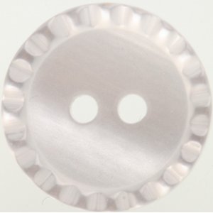 Bouton Rond 2 trous 11 mm 8pcs - Nacre avec bord Bouton Rond 2 trous 11 mm 8pcs - Nacre avec bord