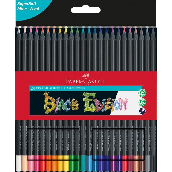 Crayons de couleur Black Edition - 24 couleurs