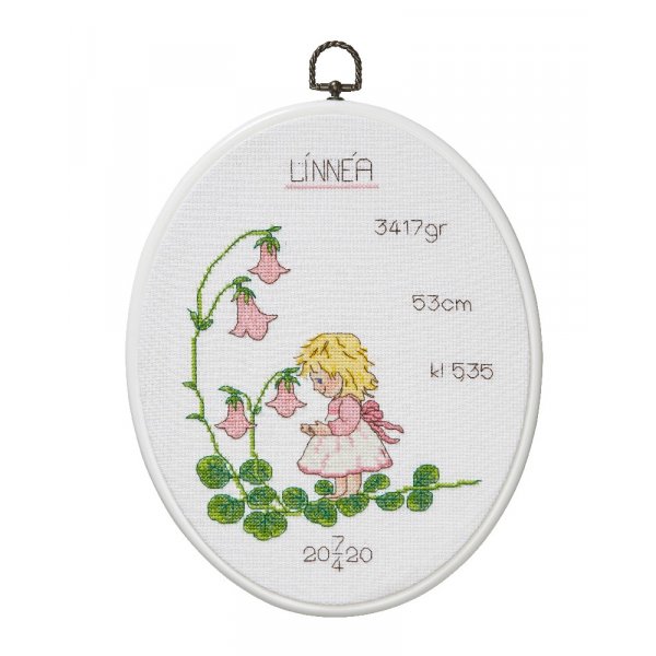 Kit de broderie Thème de naissance - Fille