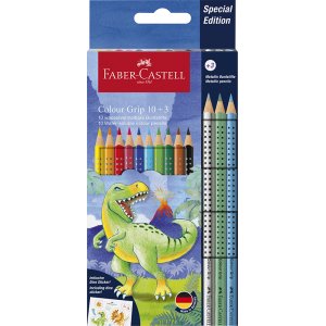 Set de crayons de couleur - Faber-Castell - Redline CP Color Grip - Dinosaurie 10+3 Set de crayons de couleur - Faber-Castell - Redline CP Color Grip - Dinosaurie 10+3