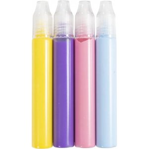 Stylos lumineux - Bleu clair, rose clair, violet, jaune - 4 x 30 ml Stylos lumineux - Bleu clair, rose clair, violet, jaune - 4 x 30 ml