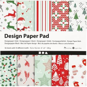 Papier design - rouge/vert - 50 feuilles Papier design - rouge/vert - 50 feuilles