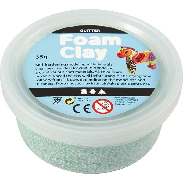 Foam Clay - vert clair - paillettes - 35 g