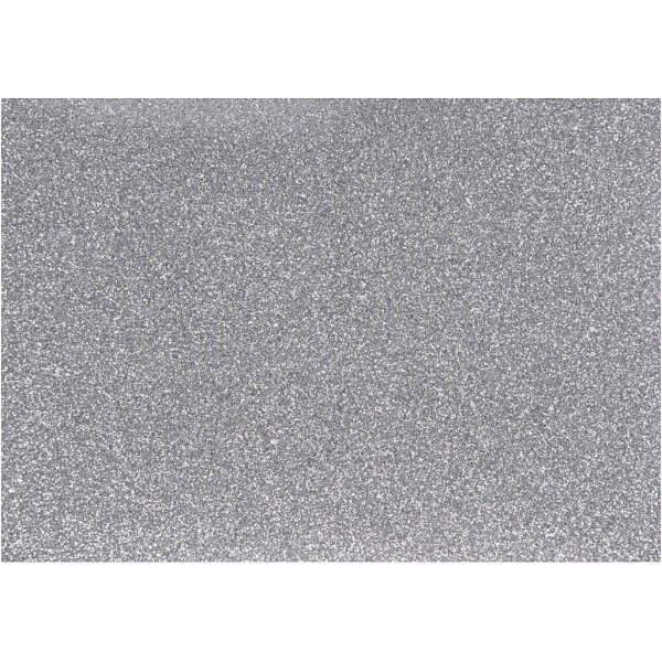 Tissu  repasser - argent - paillettes - A5