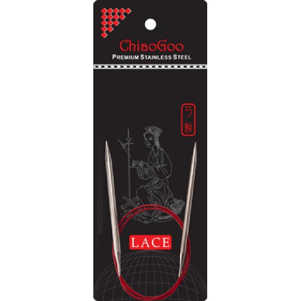 Aiguille circulaire Dentelle Rouge 60 cm