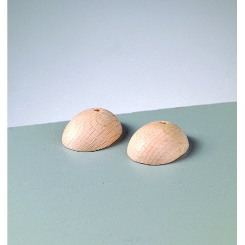 Pieds en bois 30 x 25 mm - forme ?uf non trait