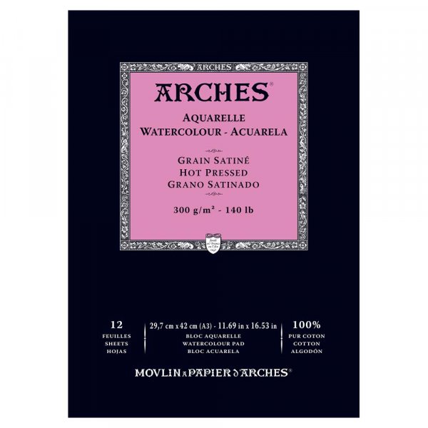 Bloc Aquarelle Coll Press  Chaud Arches 300g