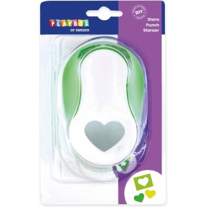 Coeur de Punch - 5 cm - Vert/blanc Coeur de Punch - 5 cm - Vert/blanc