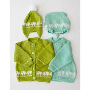 Patron tricot - Cardigan, bonnet et bonnet Patron tricot - Cardigan, bonnet et bonnet